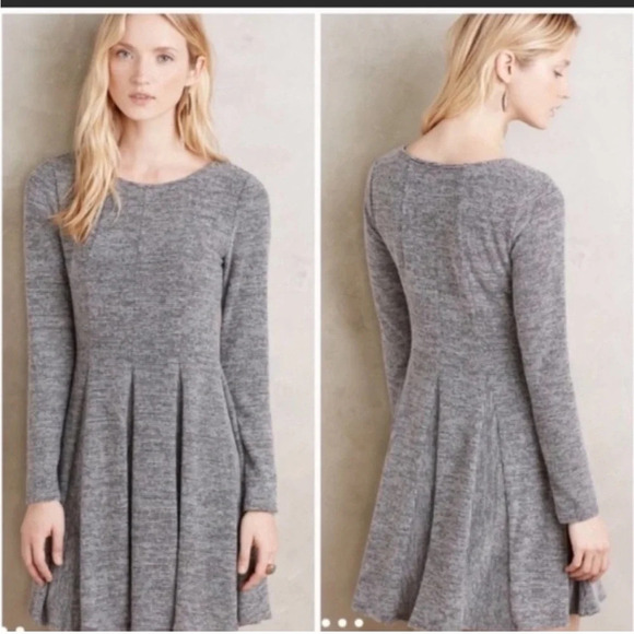 Dolan Left Coast Collection Piper Fit & Flare Pleated Sweater Dress - Picture 1 of 6